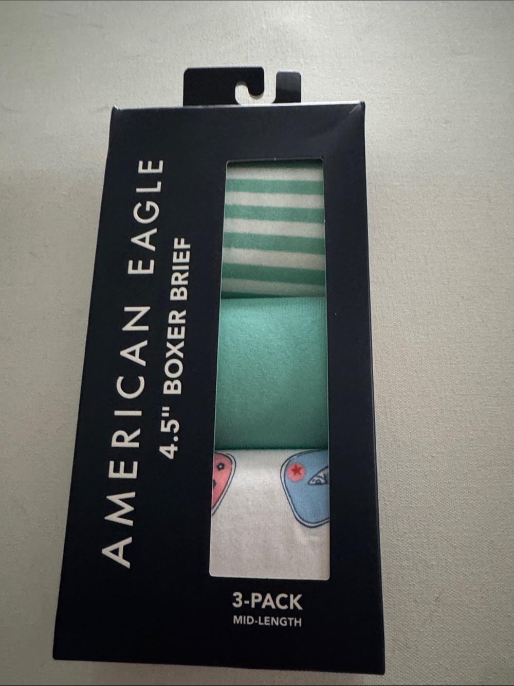 American Eagle Boxer Briefs Mens XS 3 Pack Green 4.5 Inch